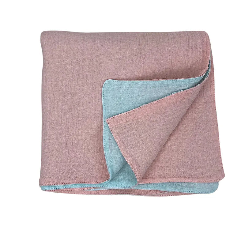 Couverture Mi-Saison Babymat 100x100cm - Rose & Bleu