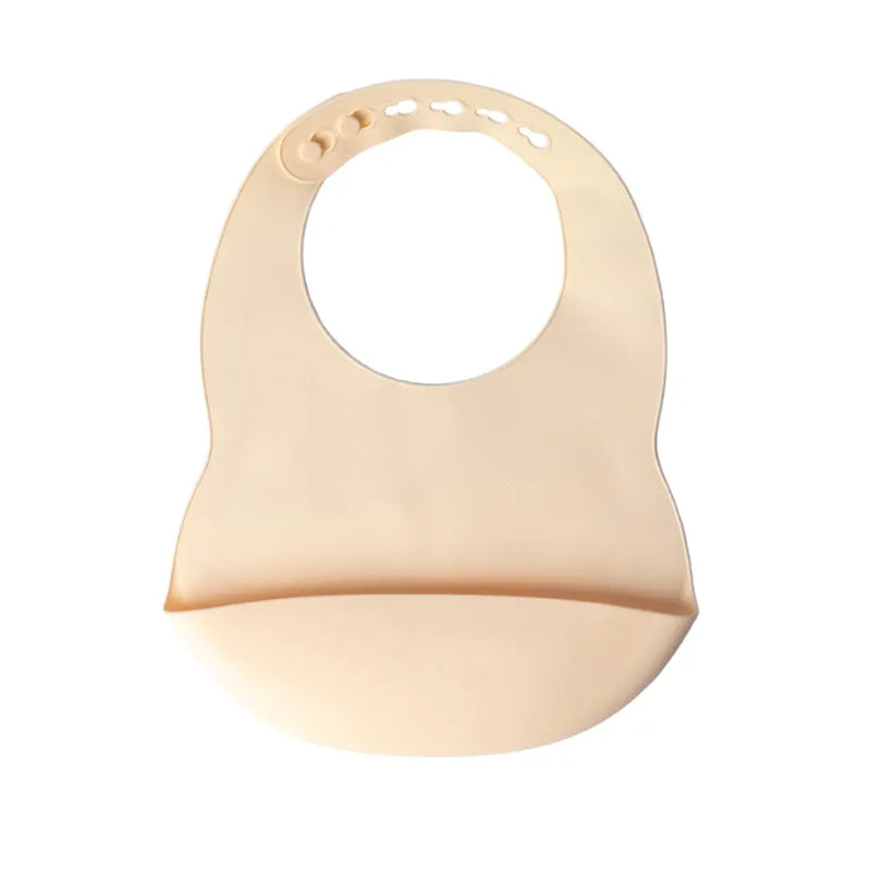 YUMMY Silicone Bib with Pocket 4M+ - Vanilla