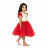 Vestido Kaftan para Niña - Rojo Cereza