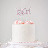 Cake Topper It’s a Girl Metal and Rhinestones – Pink
