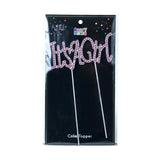 Cake Topper It’s a Girl Metal and Rhinestones – Pink