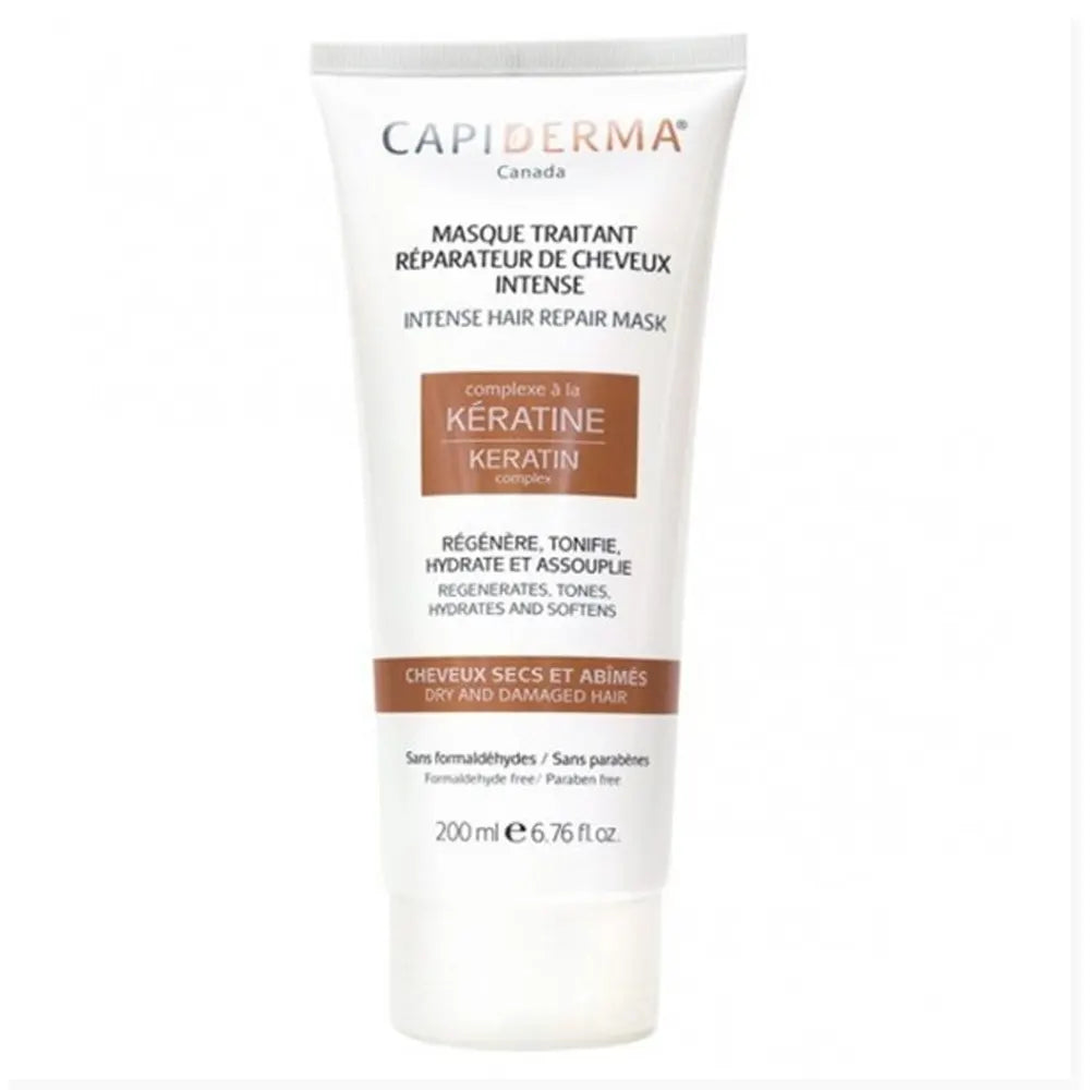 Capiderma - Masque Traitant Réparateur de Cheveux Intense à la Kératine - 200 ml
