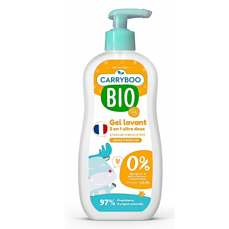 Carryboo 2-in-1 Ultra-Gentle Apricot Wash Gel 500ml
