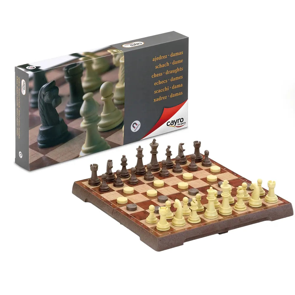 Cayro Travel Checkers and Chess Set - 7Y+