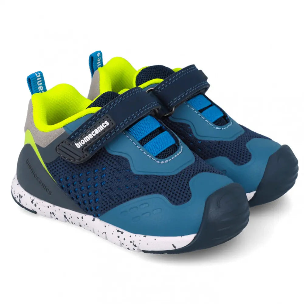 Chaussures De Sport Enfants Biomecanics - Double Scratch, Bleu Marine/royal, Ergonomiques, Pour école Et Jeux - 2