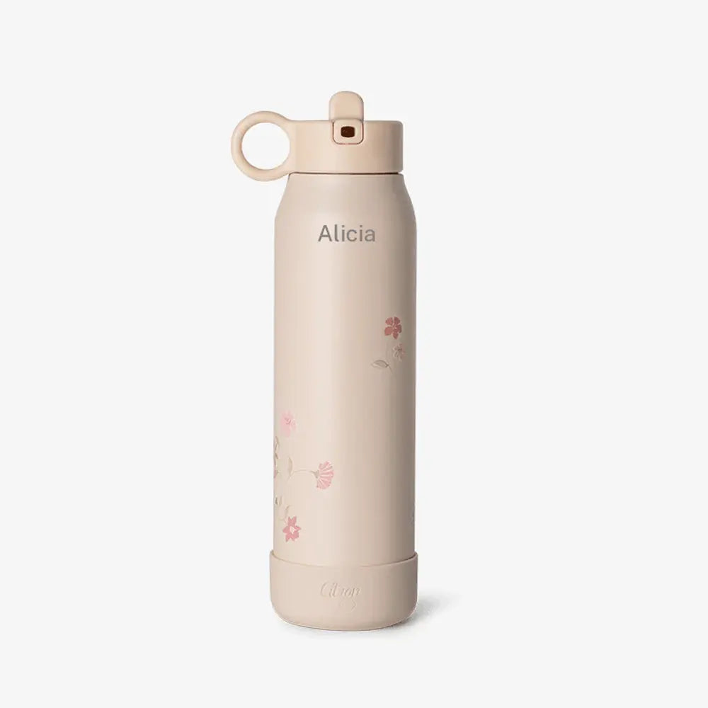 Insulated Bottle 350ml Lemon - Flowers
