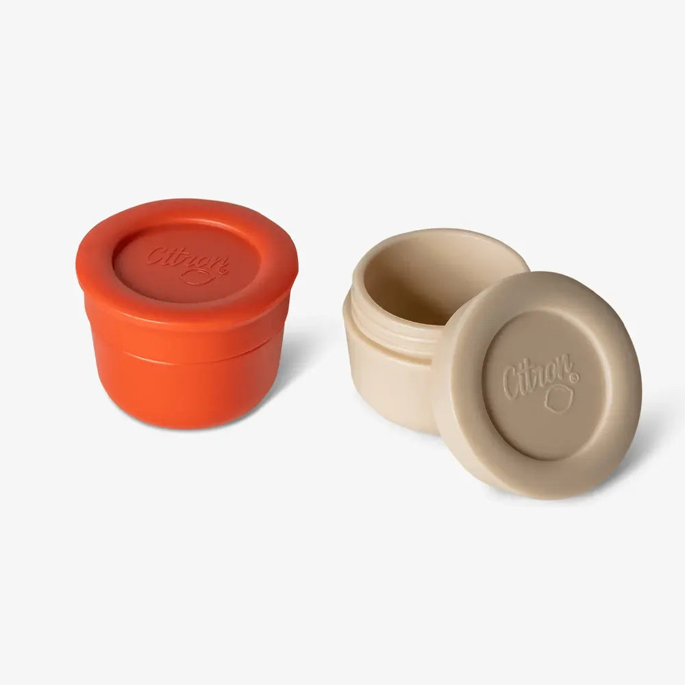 سيترون مجموعة من 2 علب صلصة صغيرة 16 مل - بيج وقرميدي