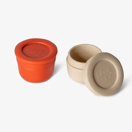 Citron Lot de 2 Mini Boîtes à Sauce 16 ml - Beige et Brick