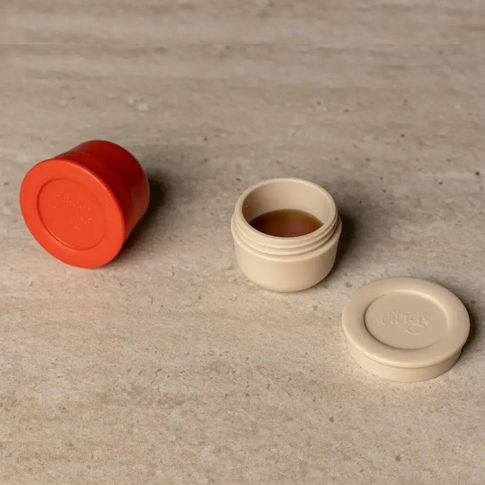 Citron Lot de 2 Mini Boîtes à Sauce 16 ml - Beige et Brick