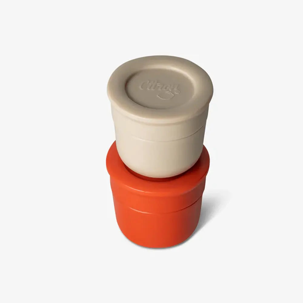 سيترون مجموعة من 2 علب صلصة صغيرة 16 مل - بيج وقرميدي