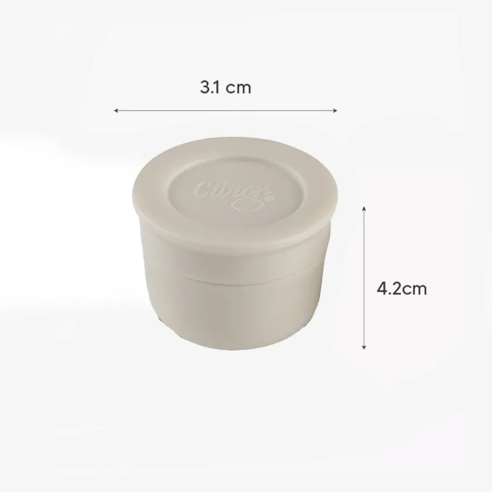 Citron Lot de 2 Mini Boîtes à Sauce 16 ml – Light Grey et Cream