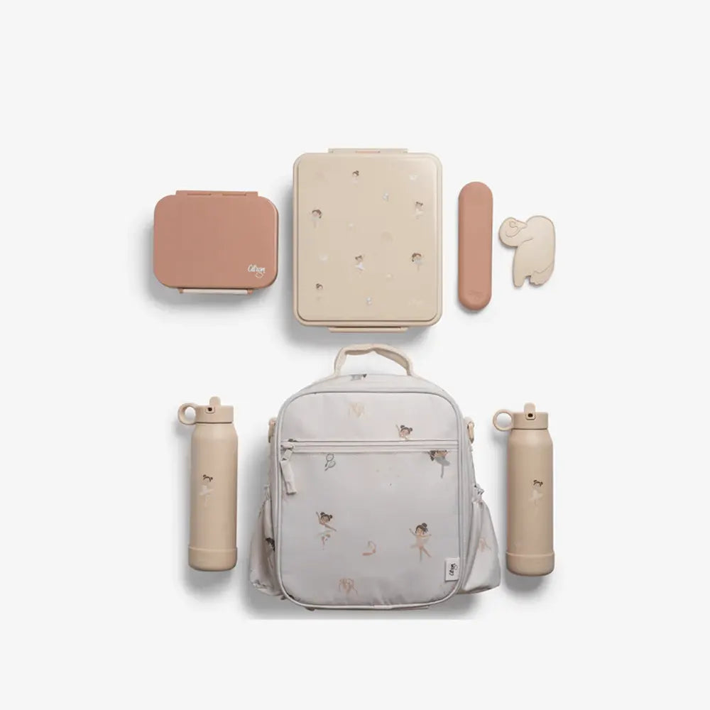 Citron Insulated Lunch Bag with 2 Bottle Holders - Ballerina