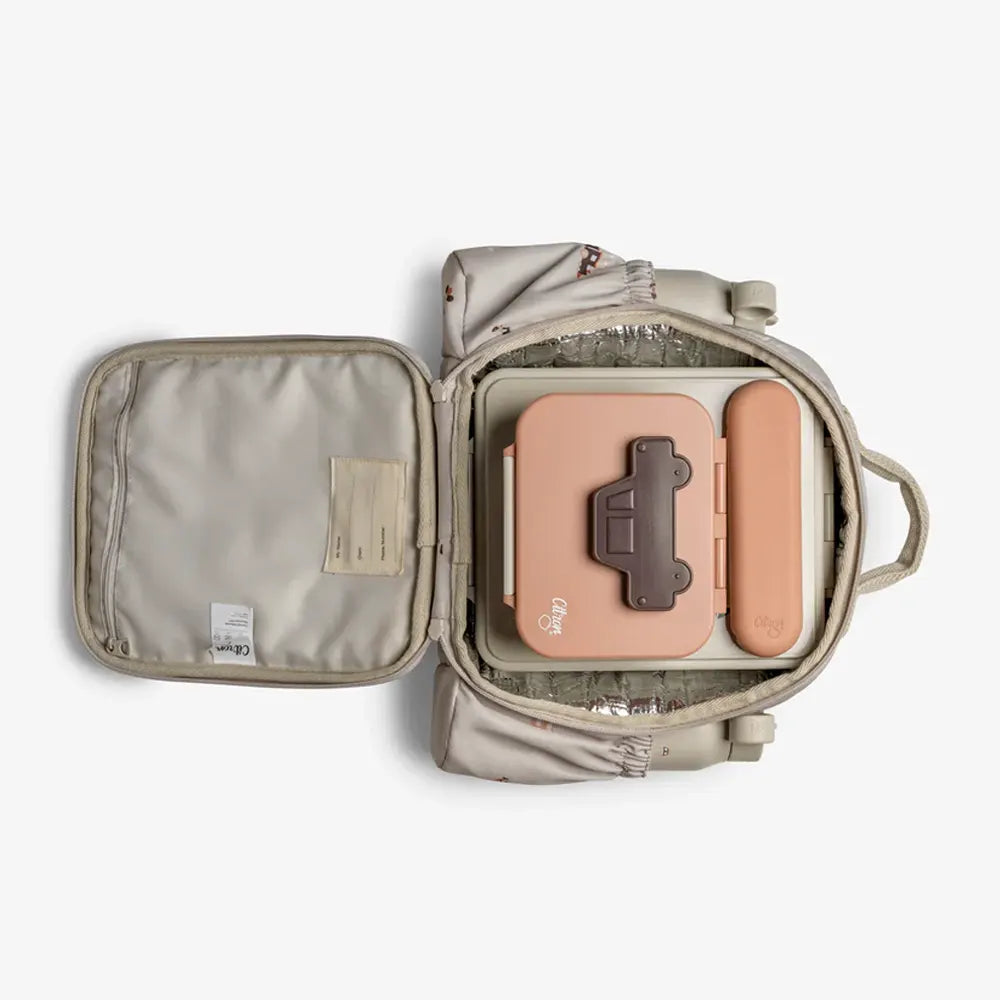 Citron Insulated Lunch Bag with 2 Bottle Holders - Vehicles