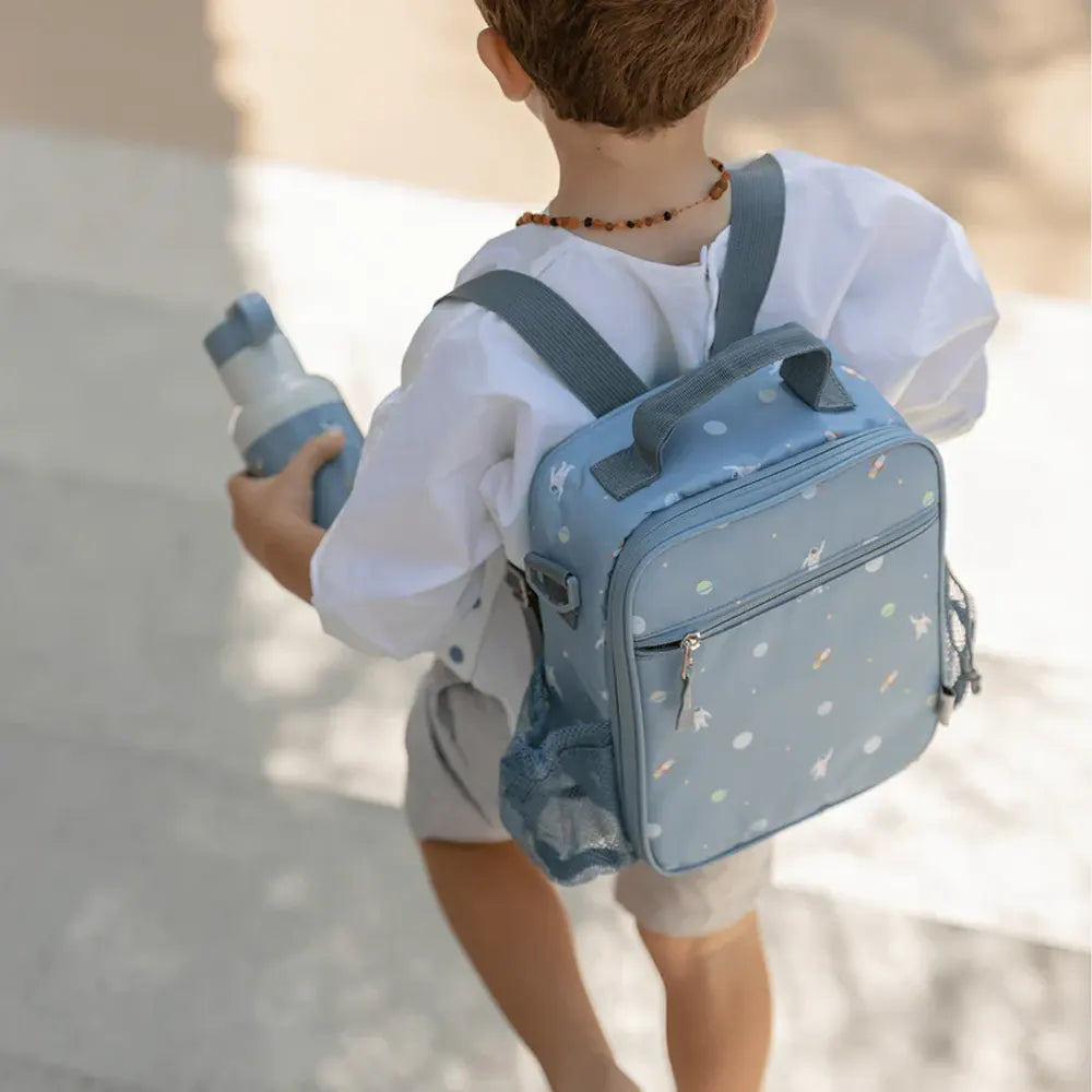 Citron Insulated Lunch Bag with 2 Bottle Holders - Blue Spaceship