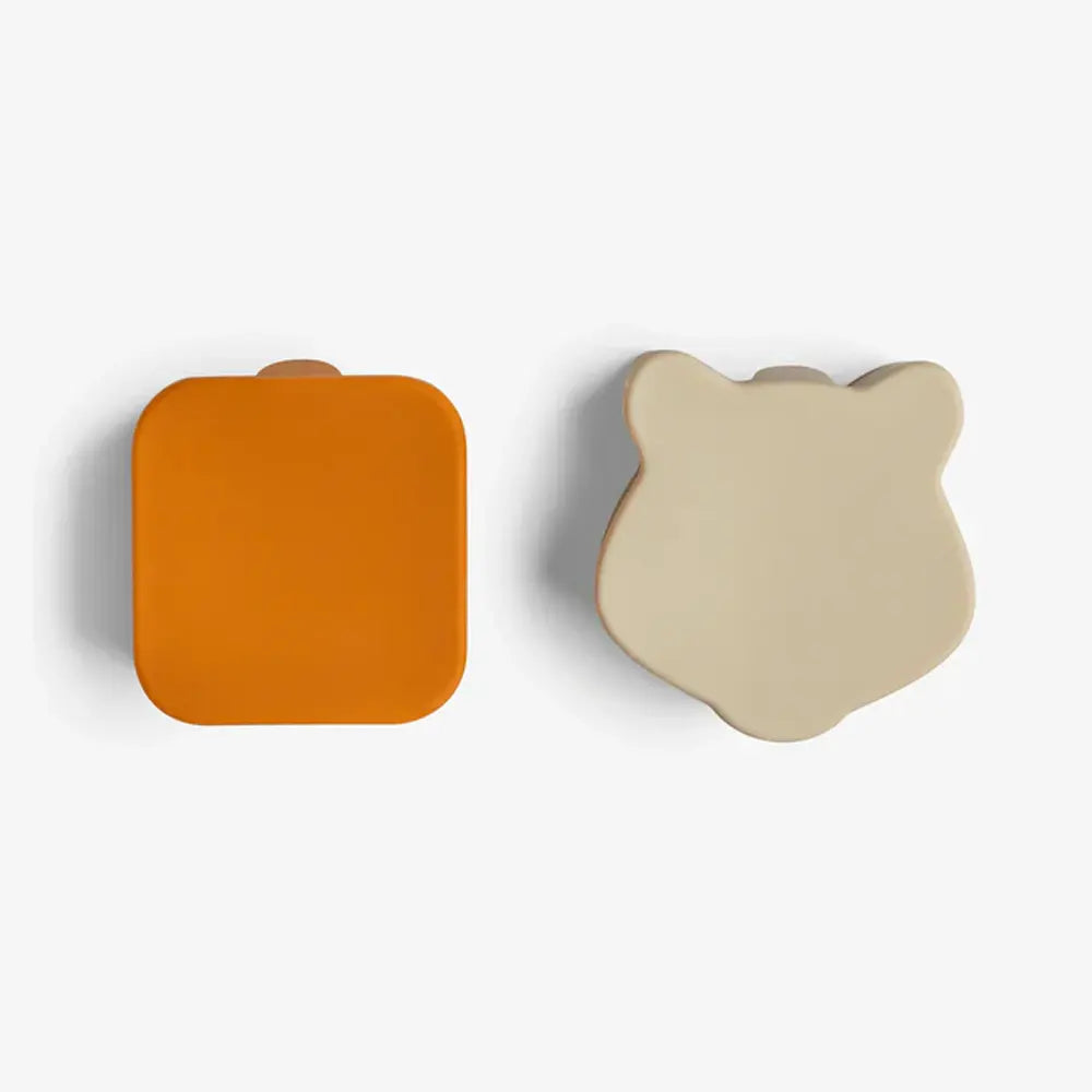 Citron Set de 4 Organisateurs Boîte à Repas  – Gris Caramel et Vert