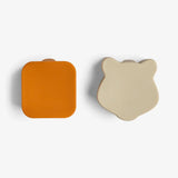Citron Set de 4 Organisateurs Boîte à Repas  – Gris Caramel et Vert
