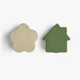 Citron Set de 4 Organisateurs Boîte à Repas  – Gris Caramel et Vert