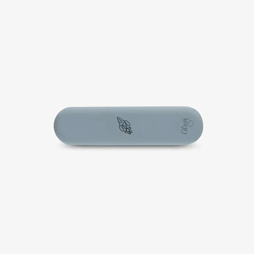 Citron Set de Couverts avec Étui en Silicone – Bleu