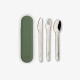Citron Set de Couverts avec Étui en Silicone – Vert