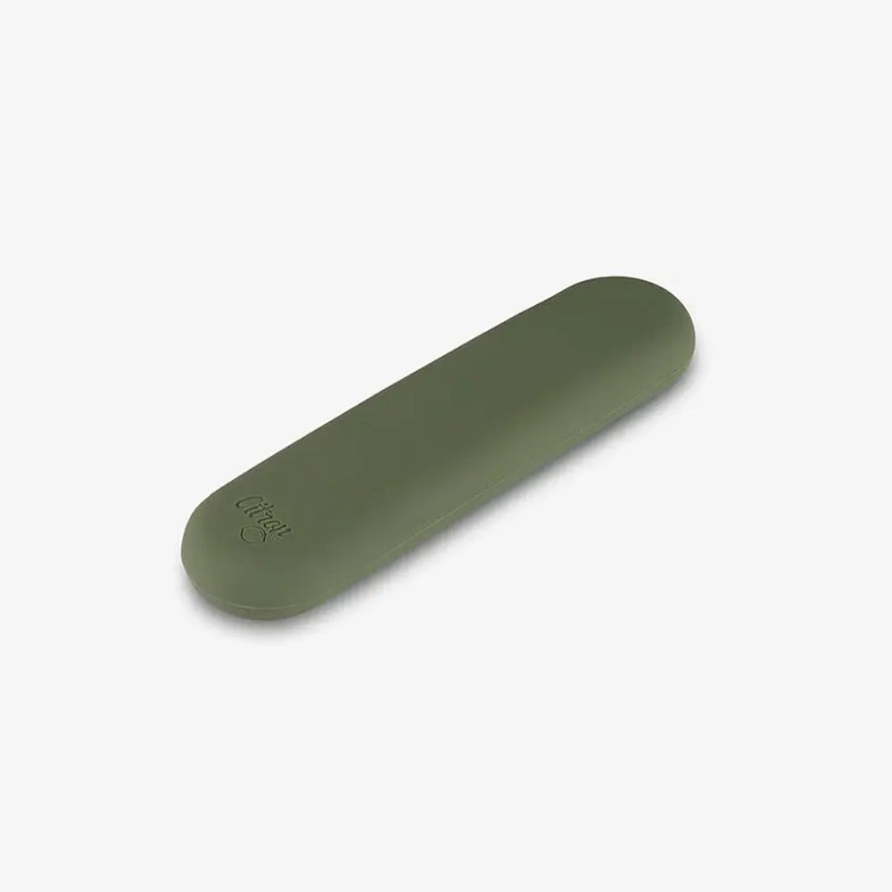 Citron Set de Couverts avec Étui en Silicone – Vert