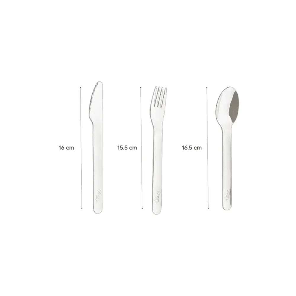 Citron Set de Couverts avec Étui en Silicone – Vert
