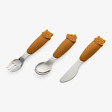 Lemon Silicone Cutlery Set with Pouch - Caramel