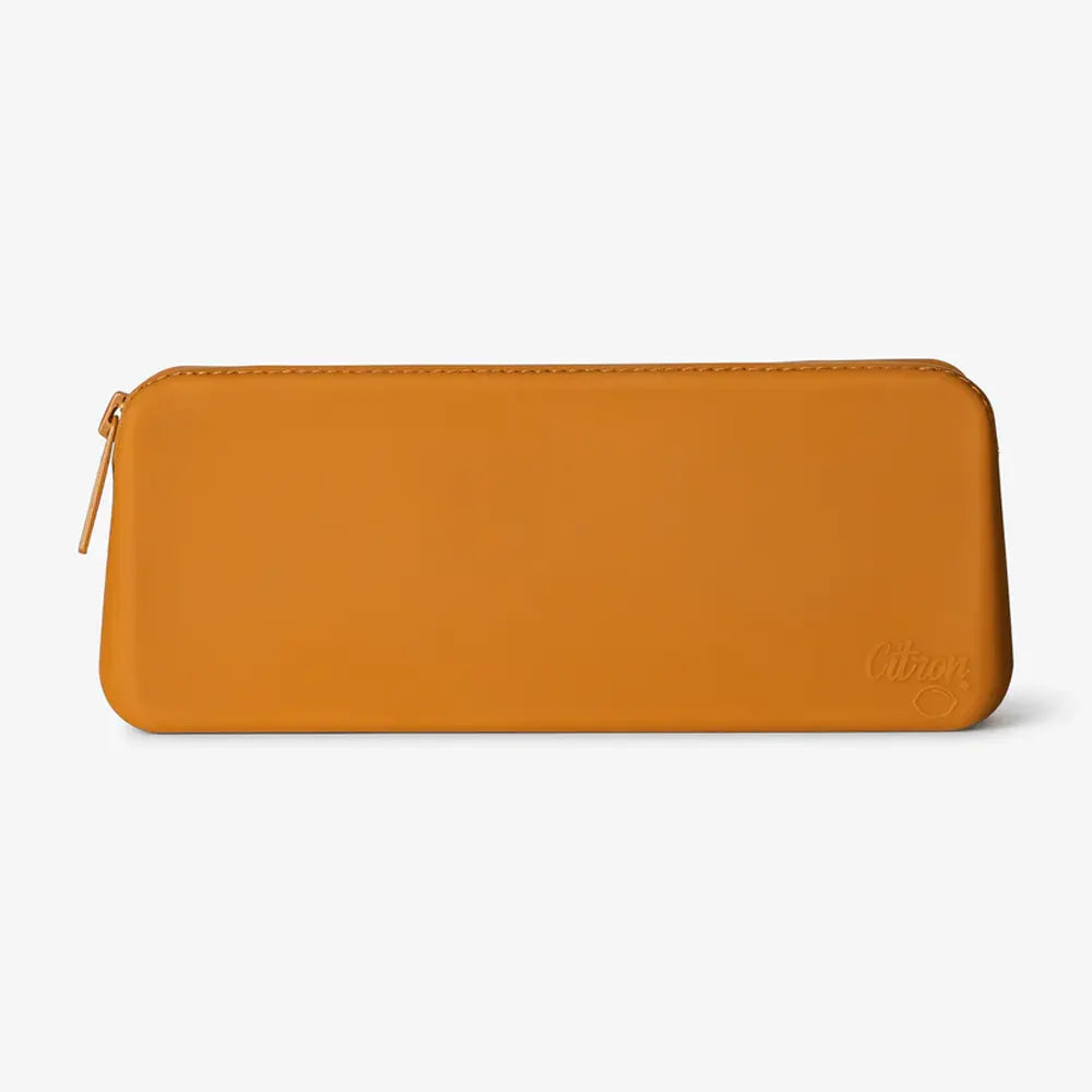 Citron Set de Couverts en Silicone avec Pochette - Tiger Caramel
