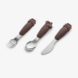 Lemon Silicone Cutlery Set with Pouch - Vehicles