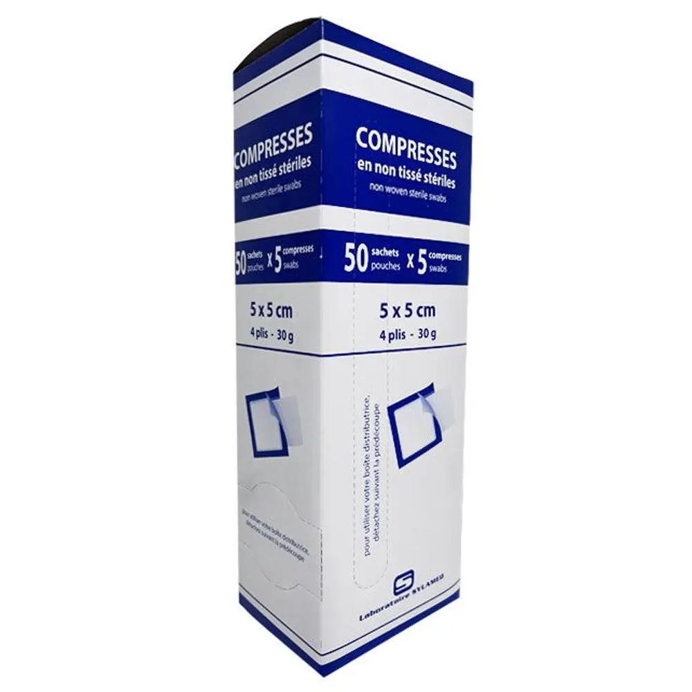 Compresse Non Tissée Stérile 5 x 5 cm – 50 Sachets