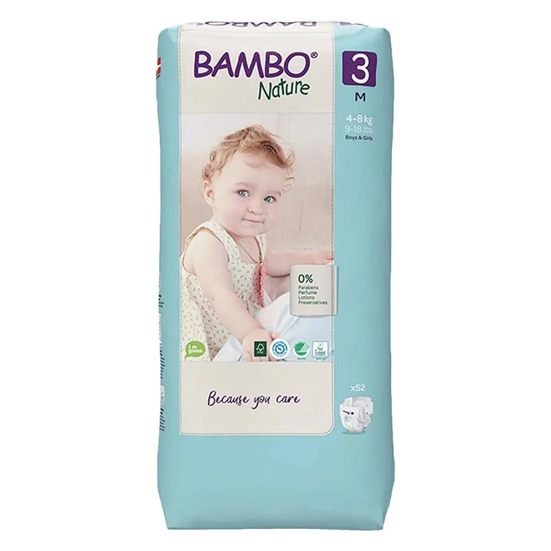 Pañales Bambo Nature Talla 3 (4-8kg) 52 unidades
