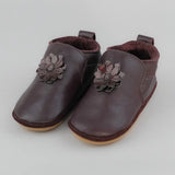 كيوتشيز خف جلدي للرضع – زهرة عنابي