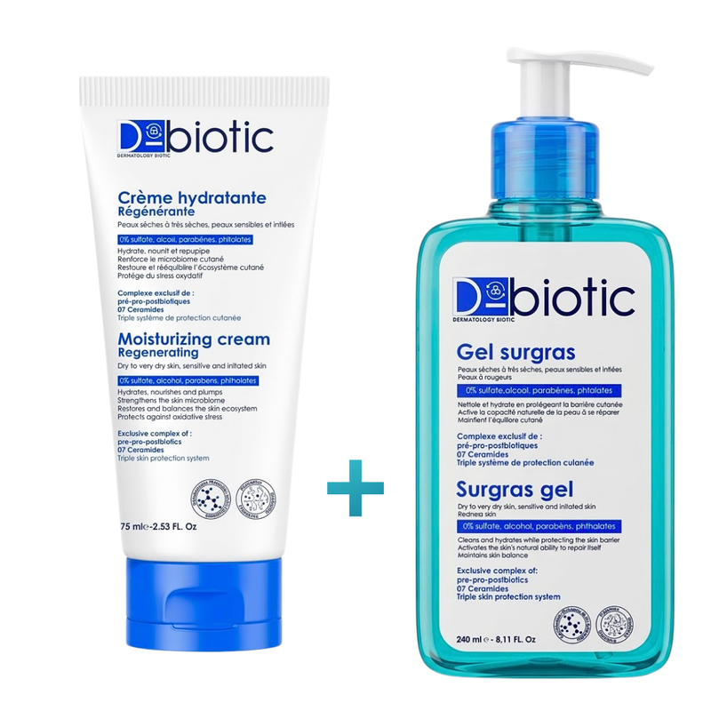 D-Biotic Moisturising Cream 75ml + Superfatted Gel 240ml Gift Set