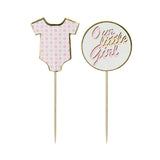 Baby Pink Cake Decorations 12cm – 8 Pieces