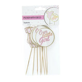 Baby Pink Cake Decorations 12cm – 8 Pieces