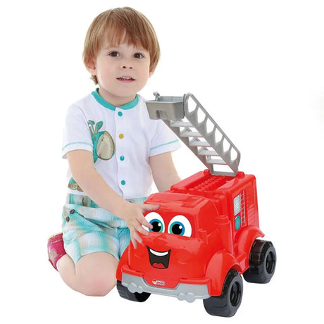 Dede Fire Truck with 30 Building Blocks - 3Y+