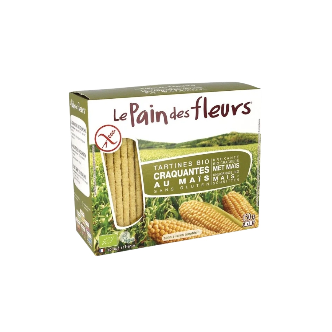 Le Pain des Fleurs tartines craquantes maïs riz 150 g – paquet