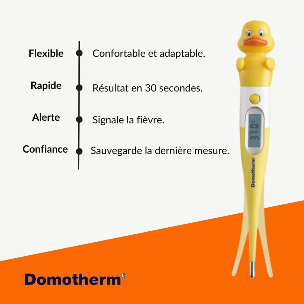 Domotherm Thermomètre Junior - Motifs de Grenouille ou de Canard