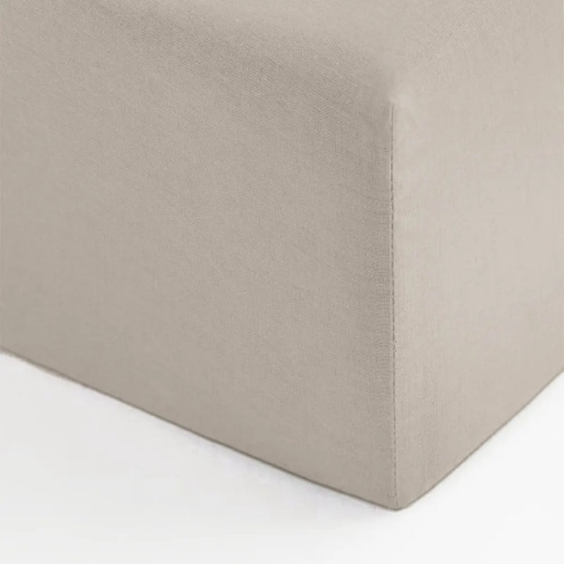 Sábana bajera ajustable Bambidou para cuna 140x70 cm - Caqui