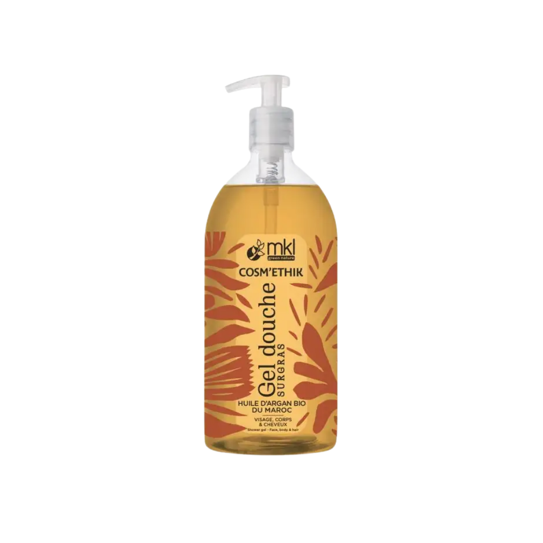 Flacon MKL Cosm'ethik gel douche à l'huile d'argan bio 1 L