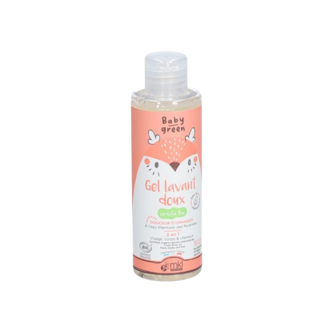 Flacon MKL Baby Green gel lavant doux bio 100 ml
