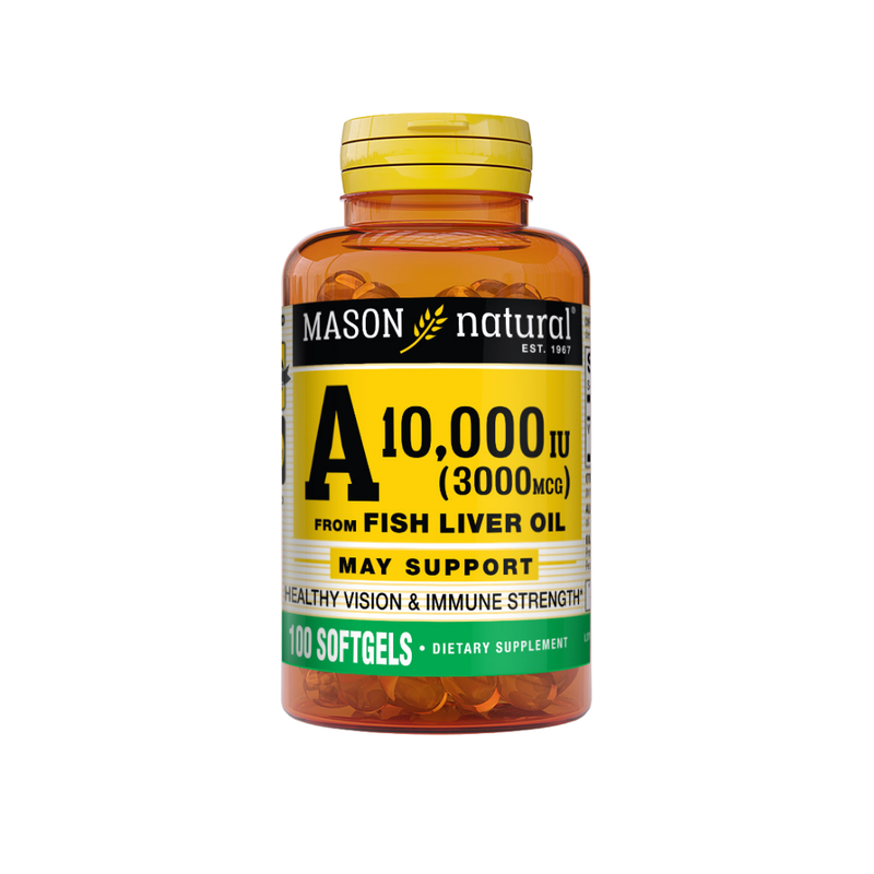 Mason Natural Vitamin A 10000 IU 100 Softgels