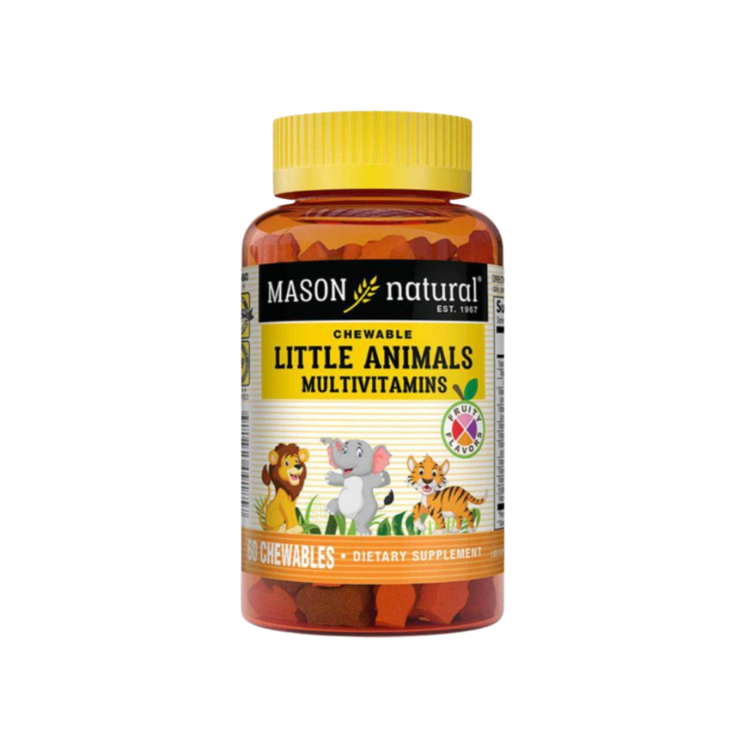 Flacon Mason Natural Little Animals multivitamines à croquer 60 comprimés