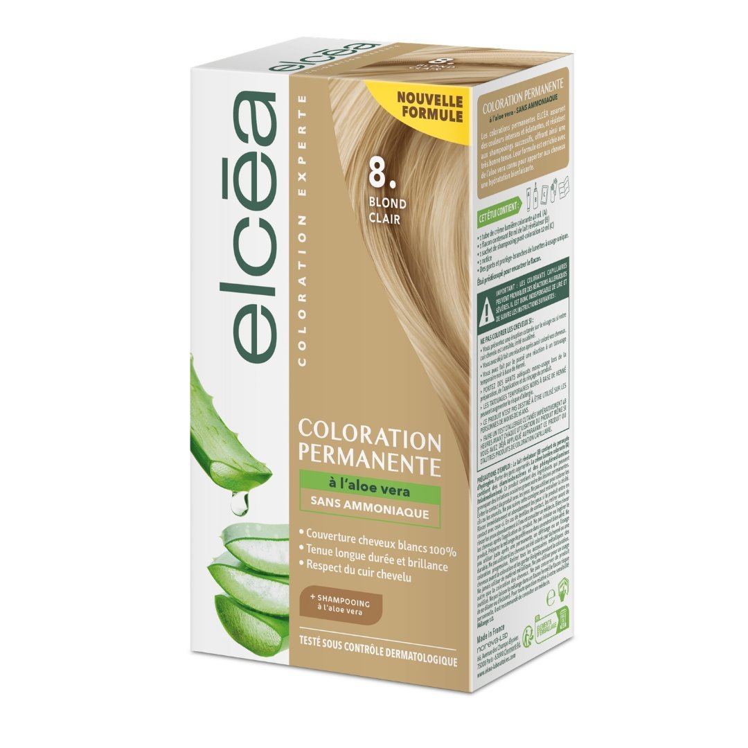 Elcea coloration nuance 8 Blond Clair, boîte
