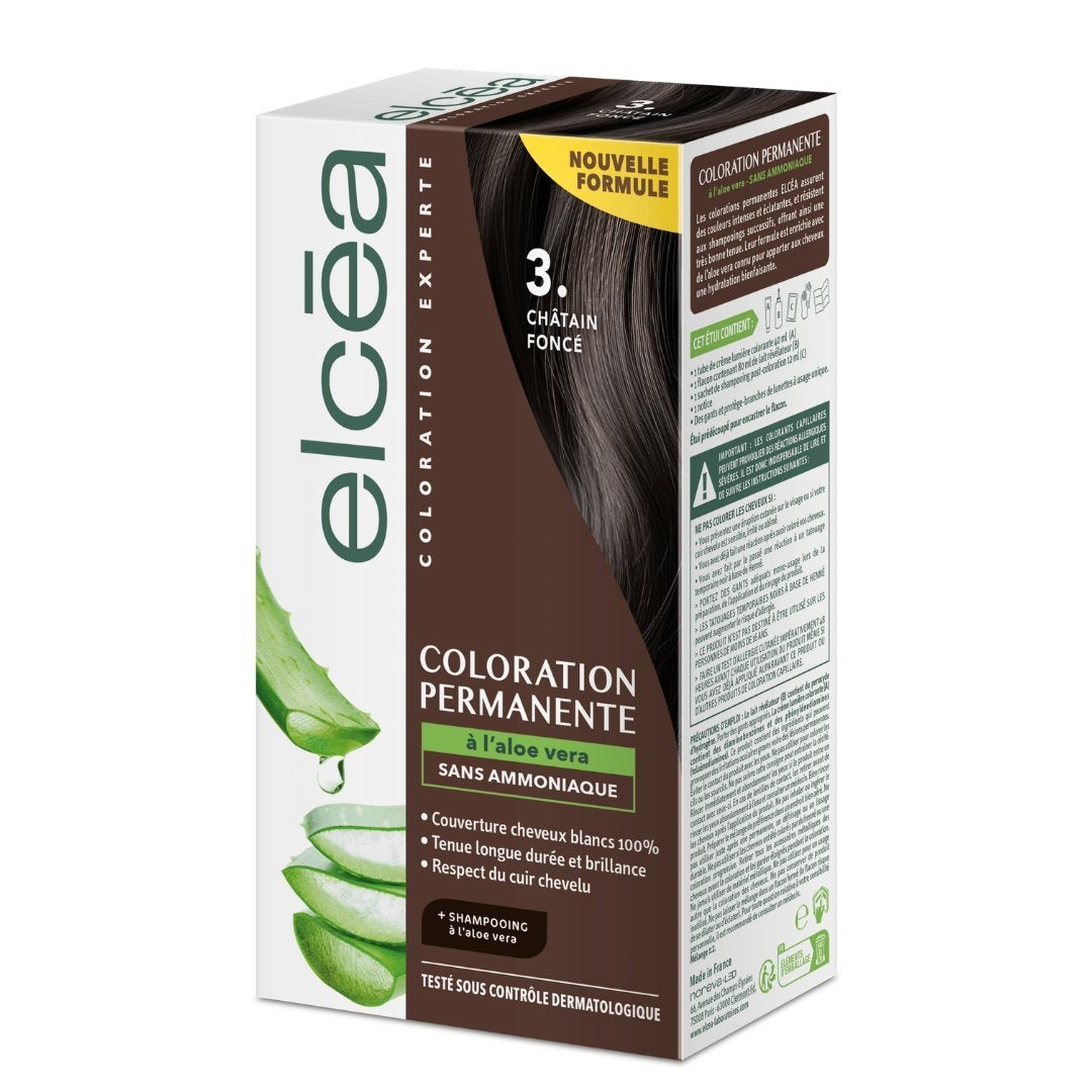 Elcea coloration nuance 3 Châtain Foncé, boîte