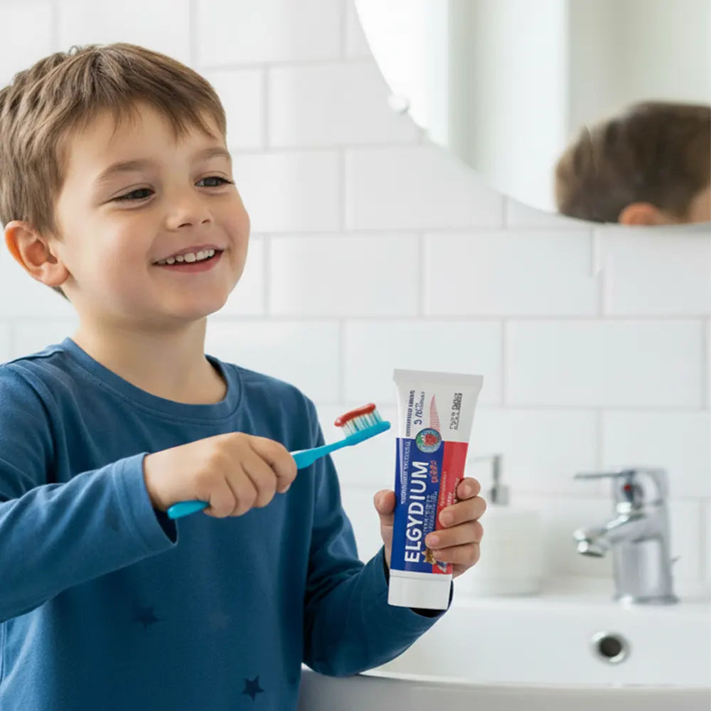 Elgydium Kids - Pasta de dientes de fresa helada La Edad de Hielo 3-6 años - 50 ml