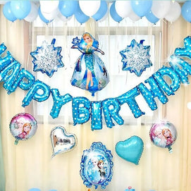 Ensemble de Ballons de décoration d'anniversaire - Thème Frozen
