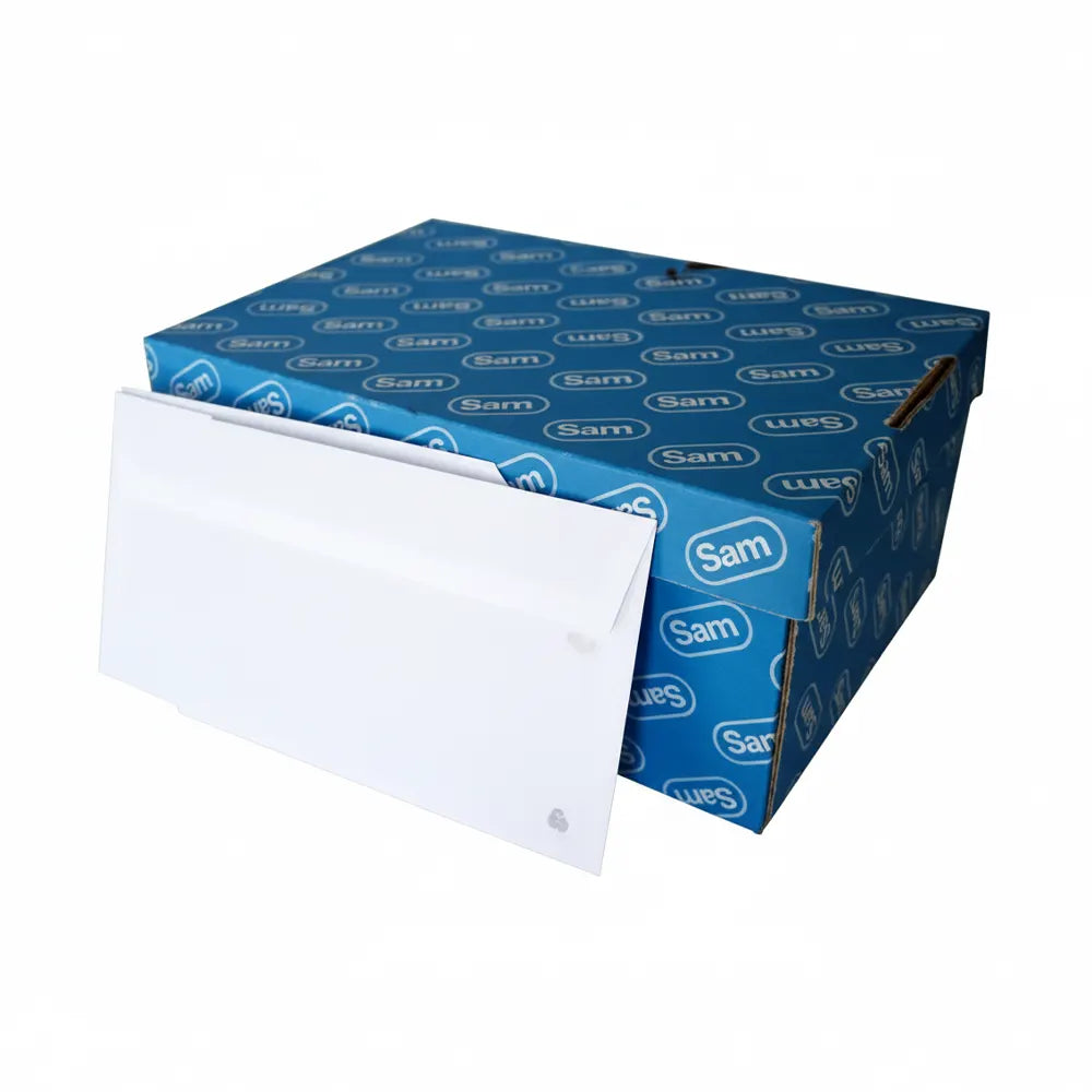 أظرفة بيضاء 90 غرام حزمة 500 ظرف مقاس 11 × 22 سم