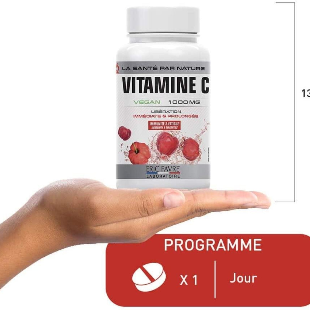 Boîte Eric Favre Vitamine C Vegan 1000 mg 100 comprimés
