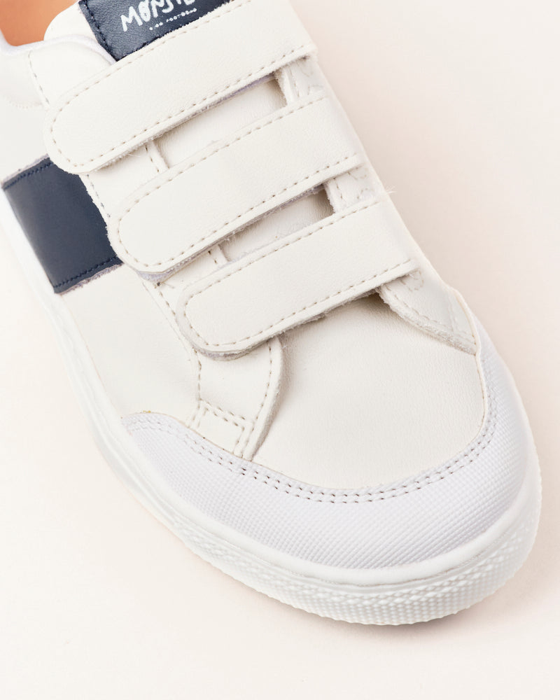 Basket Petit Matelot For Monsters - Blanc et Bleu Marine