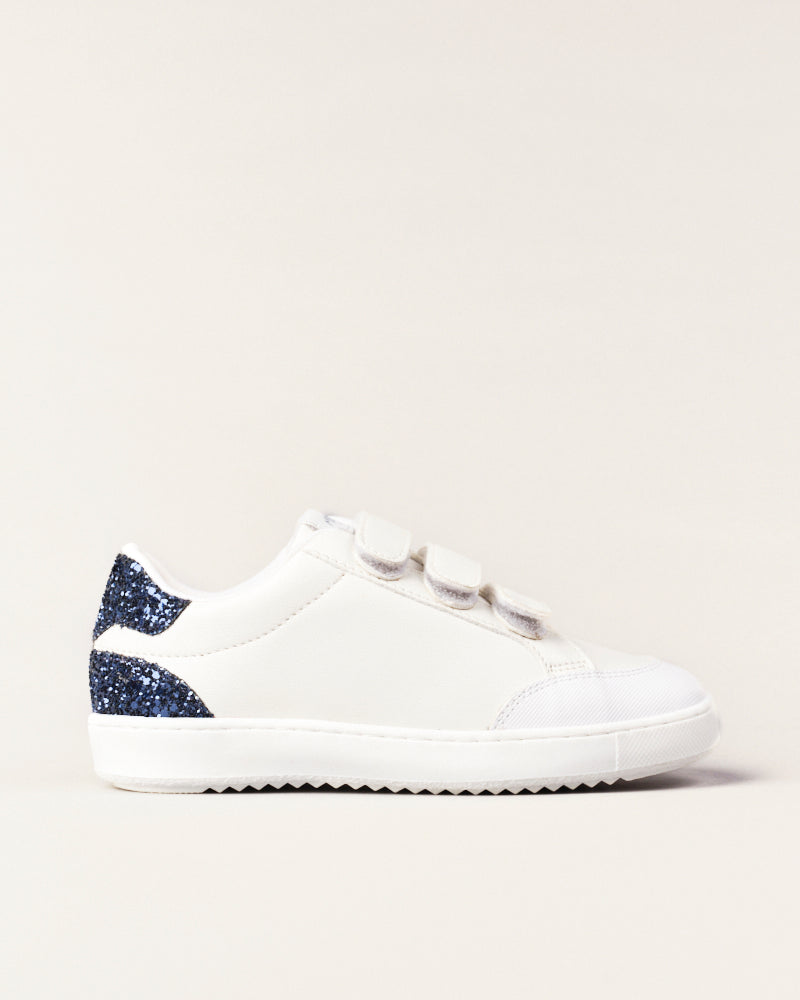 Basket Blue Glitter For Monsters - Blanc et bleu